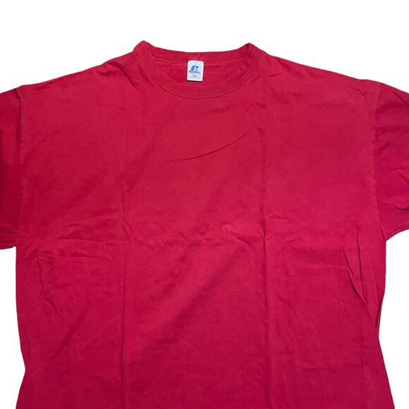 Vintage Russell Athletic Blank Red Tee XXL - Picture 2 of 4